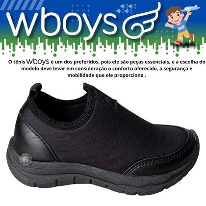 Imagem de Tênis Infantil de Menino Sem Cadarço Confortável Resistente Wboys 360001