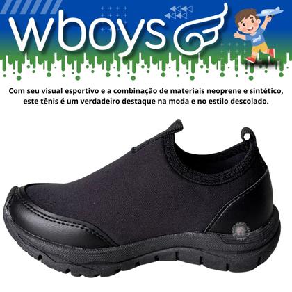 Imagem de Tênis Infantil de Menino Sem Cadarço Confortável Resistente Wboys 360001