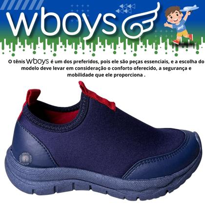Imagem de Tênis Infantil de Menino Sem Cadarço Confortável Resistente Wboys 360001