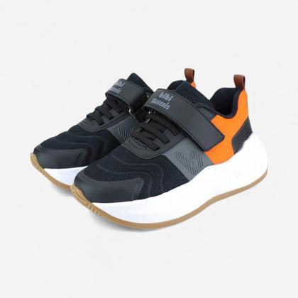 Imagem de Tênis Infantil De Rodinhas Bibi Skatenis Preto com Laranja