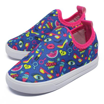 Imagem de Tênis Infantil Escolar  Calce Facil Leve Confortável Feminino