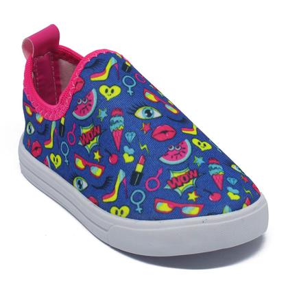 Imagem de Tênis Infantil Escolar  Calce Facil Leve Confortável Feminino