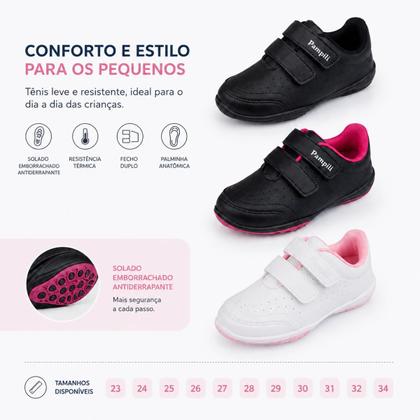 Imagem de Tênis Infantil Escolar Colegial Feminino Pampili Honey Menina