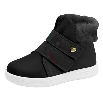 Imagem de Tênis Infantil Feminino Cano Médio Preto Molekinha 2127.206