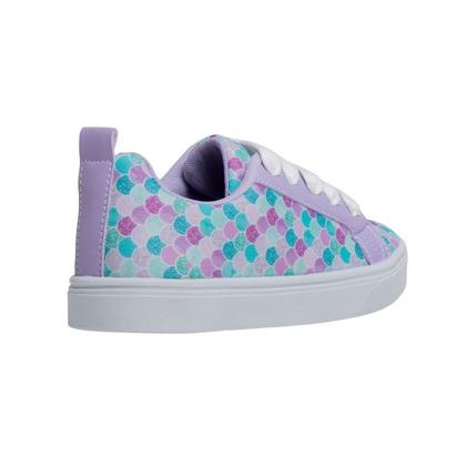 Imagem de Tênis Infantil Feminino Casual Colegial CM Estrela Sereia Meninas Leve Confortável