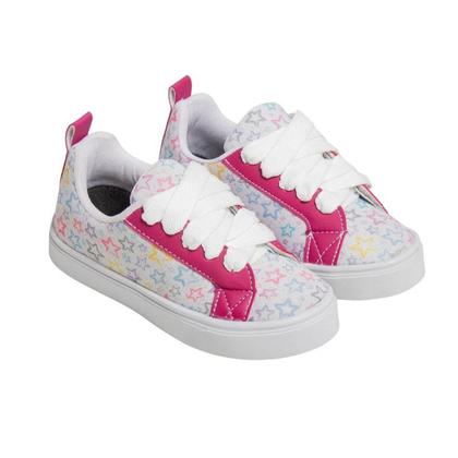 Imagem de Tênis Infantil Feminino Casual Colegial CM Estrela Sereia Meninas Leve Confortável