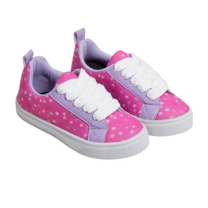 Imagem de Tênis Infantil Feminino Casual Colegial CM Estrela Sereia Meninas Leve Confortável