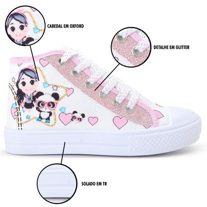 Imagem de Tênis Infantil Feminino Casual Lulu Menina Botinha