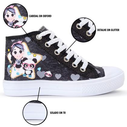 Imagem de Tênis Infantil Feminino Casual Lulu Menina Botinha