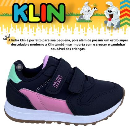 Imagem de Tênis Infantil Feminino Klin Walk Calçado sem Cadarço para menina 216123