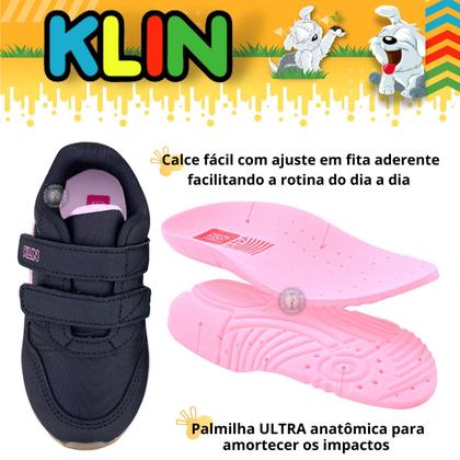 Imagem de Tênis Infantil Feminino Klin Walk Calçado sem Cadarço para menina 216123