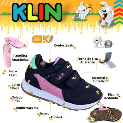 Imagem de Tênis Infantil Feminino Klin Walk Calçado sem Cadarço para menina 216123