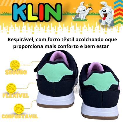 Imagem de Tênis Infantil Feminino Klin Walk Calçado sem Cadarço para menina 216123