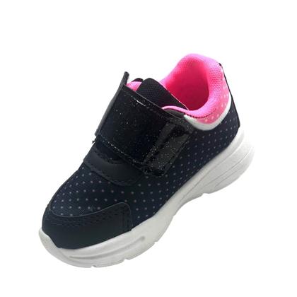 Imagem de Tênis Infantil Feminino Menina Laço Calce Fácil Luz De Led Que Acende Confortável Leve Macio Ajuste em tiras Auto Colantes Personagem Minnie