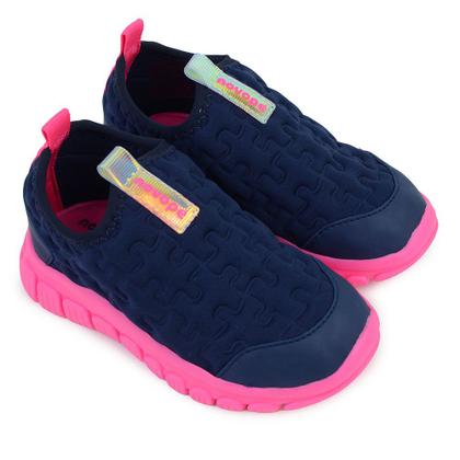 Imagem de Tênis Infantil Feminino Novopé Azul e Rosa - 1377