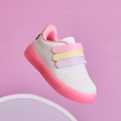 Imagem de Tênis Infantil Feminino Pampili Yumi Glitter Colorido 721.043