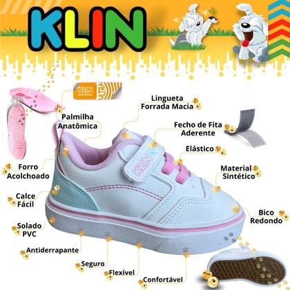 Imagem de Tênis Infantil Feminino Sem Cadarço Klin Menina Anatômico Freestyle 259044