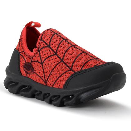 Imagem de Tênis Infantil Homem Aranha Com Luzinhas Coloridas Led Calce Fácil