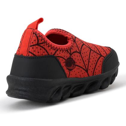 Imagem de Tênis Infantil Homem Aranha Com Luzinhas Coloridas Led Calce Fácil