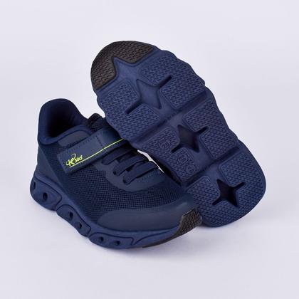 Imagem de Tênis Infantil K360 Energy Impulso Marinho e Amarelo Neon - Estilo e Performance