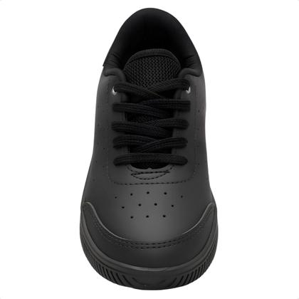 Imagem de Tênis Infantil Kidy Colegial Escolar Volta ás Aulas Preto Escola Colégio Cadarços Confortável Durável