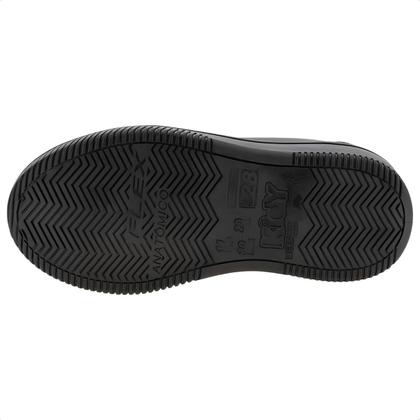 Imagem de Tênis Infantil Kidy Colegial Escolar Volta ás Aulas Preto Escola Colégio Cadarços Confortável Durável