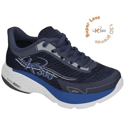 Imagem de Tênis Infantil Kidy K360 Super Leve Marinho E Azul Escolar Escola Colegial Colégio Original Menino Masculino Conforto Durabilidade AnatômicoVoltasàs