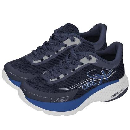 Imagem de Tênis Infantil Kidy K360 Super Leve Marinho E Azul Escolar Escola Colegial Colégio Original Menino Masculino Conforto Durabilidade AnatômicoVoltasàs