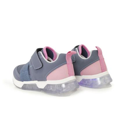 Imagem de Tênis Infantil Klin Light com Luz de Led com tiras autocolantes Escolar