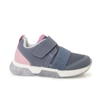 Imagem de Tênis Infantil Klin Light com Luz de Led com tiras autocolantes Escolar