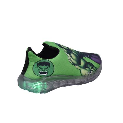 Imagem de Tênis Infantil Led Luzinha Slip On Personagem Super Heróis + Mochila + Boné
