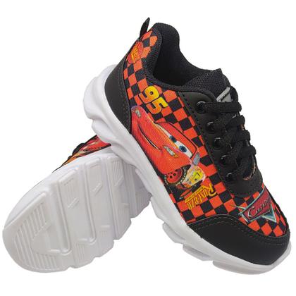 Imagem de Tênis Infantil Led Masculino Meninos Kid Star Carros Mcqueen
