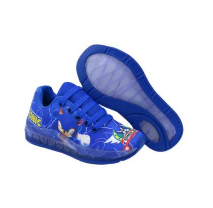 Imagem de tenis infantil led masculino sonic bicolor