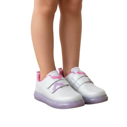 Imagem de Tênis Infantil Led Pampili Menina 483045000 Branco