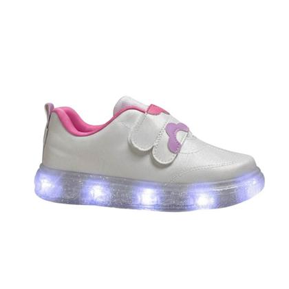 Imagem de Tênis Infantil Led Pampili Menina 483045000 Branco