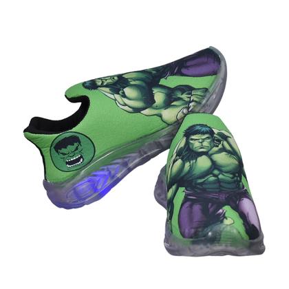 Imagem de Tênis Infantil Led Slip On Personagem/Super Heróis +Óculos+Relógio+Boné+Boneco+Caneca