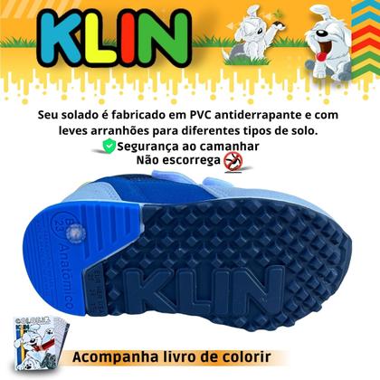 Imagem de Tênis Infantil Masculino Klin Walk 216133 Sem Cadarço Para Menino