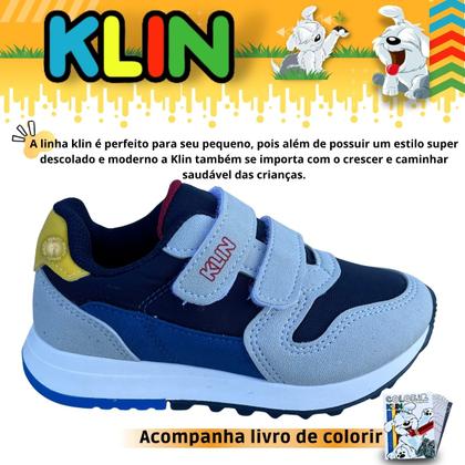 Imagem de Tênis Infantil Masculino Klin Walk 216133 Sem Cadarço Para Menino