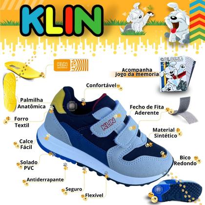 Imagem de Tênis Infantil Masculino Klin Walk 216133 Sem Cadarço Para Menino