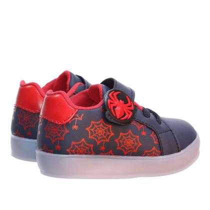 Imagem de Tênis Infantil Masculino Menino Aranha Luz Led Com Pulseira Azul Marinho