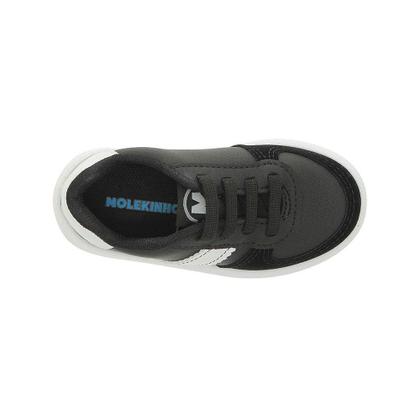 Imagem de Tênis Infantil Masculino Preto Branco Molekinho 2635.101