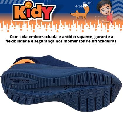 Imagem de Tênis Infantil Masculino Sem Cadarço Calce Fácil Macio Leve e Resistente Kidy Lançamento 370125