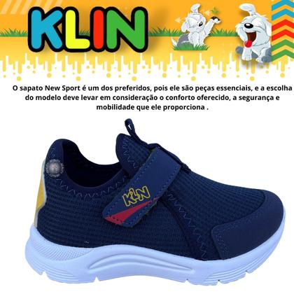 Imagem de Tênis Infantil Masculino Sem Cadarço Klin New Sport Calce Fácil 199114