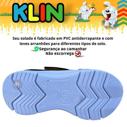 Imagem de Tênis Infantil Masculino Sem Cadarço Klin New Sport Calce Fácil 199114