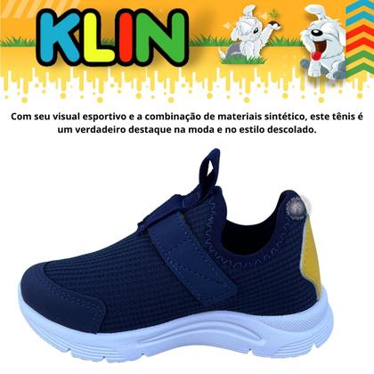Imagem de Tênis Infantil Masculino Sem Cadarço Klin New Sport Calce Fácil 199114