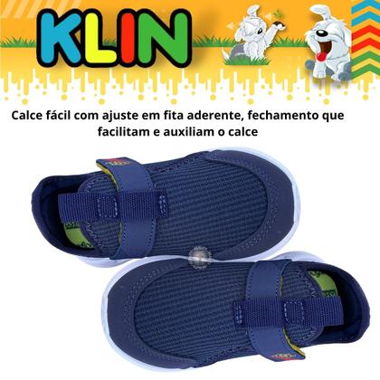 Imagem de Tênis Infantil Masculino Sem Cadarço Klin New Sport Calce Fácil 199114