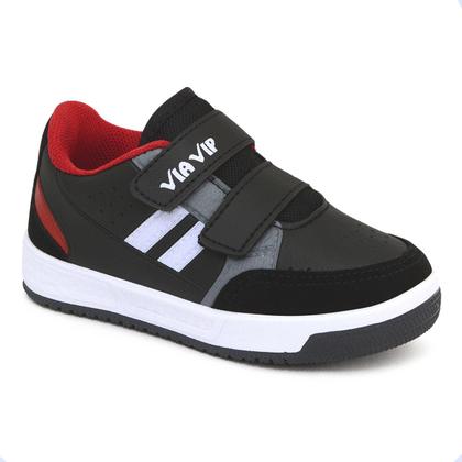 Imagem de Tênis Infantil Masculino Street Preto Vermelho VV3806