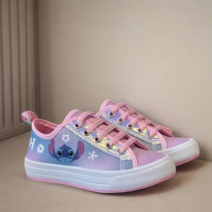 Imagem de Tênis Infantil Menina Ajustável Diversão Macio Stitch Disney
