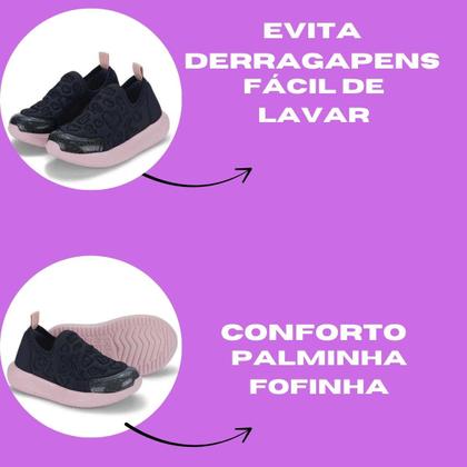 Imagem de Tênis Infantil Menina Bibi Flash Lycra - Azul/Rosa