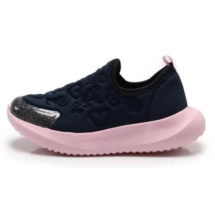 Imagem de Tênis Infantil Menina Bibi Flash Lycra - Azul/Rosa